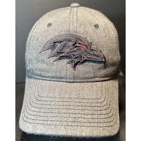 Baltimore Ravens NFL Pro Line Fanatics Charcoal Blackout Red Eye SnapBack Adjust - Picture 1 of 12